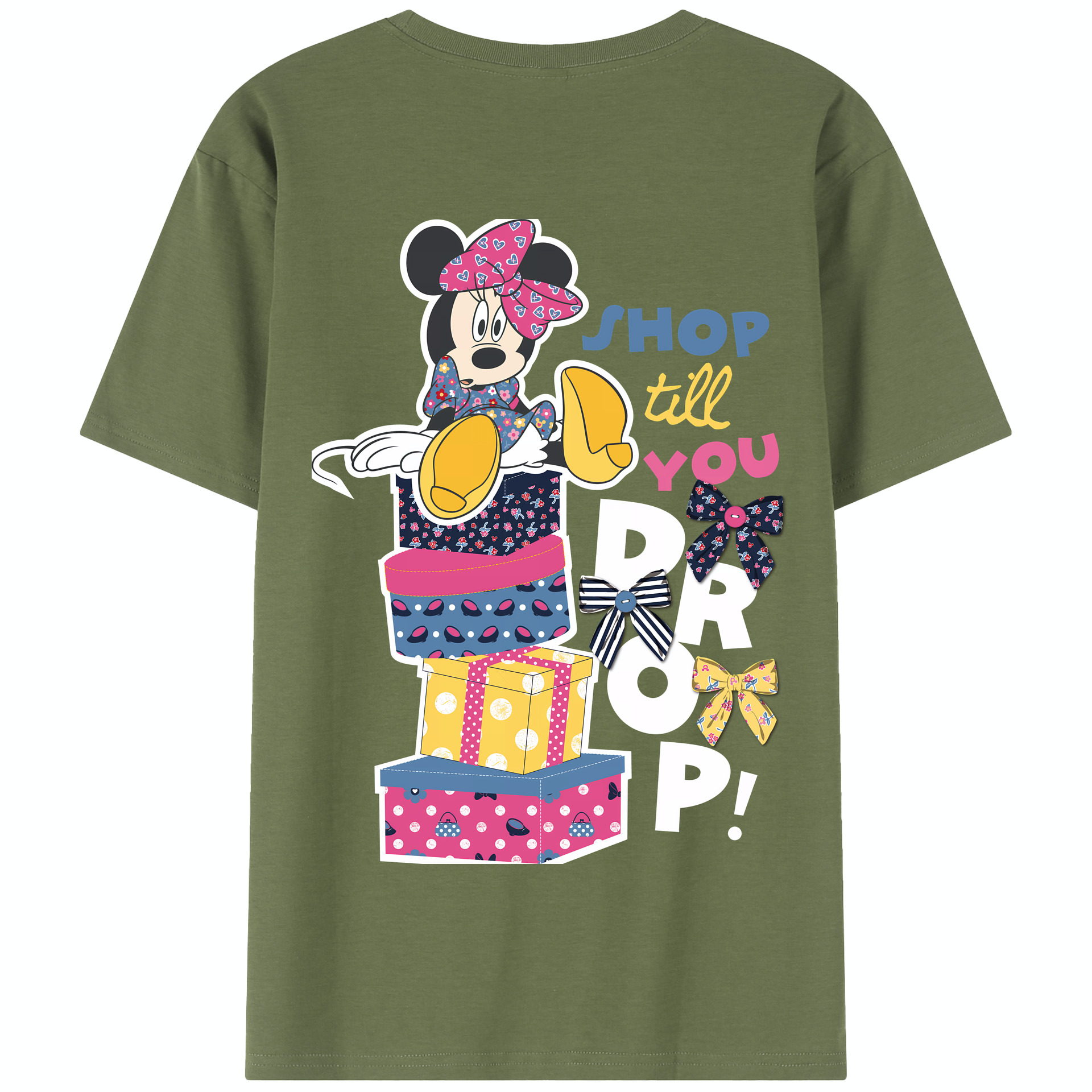 （画像用） ミッキーマウス Mickey Mouse 綿100％半袖Tシャツ（背面プリント）